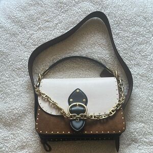 Color Block  Crossbody Bag with Rivets